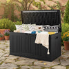 80 Gallon Outdoor Deck Box with Lockable Lid for Garden Tools Cushions-Black - Gallery View 1 of 10