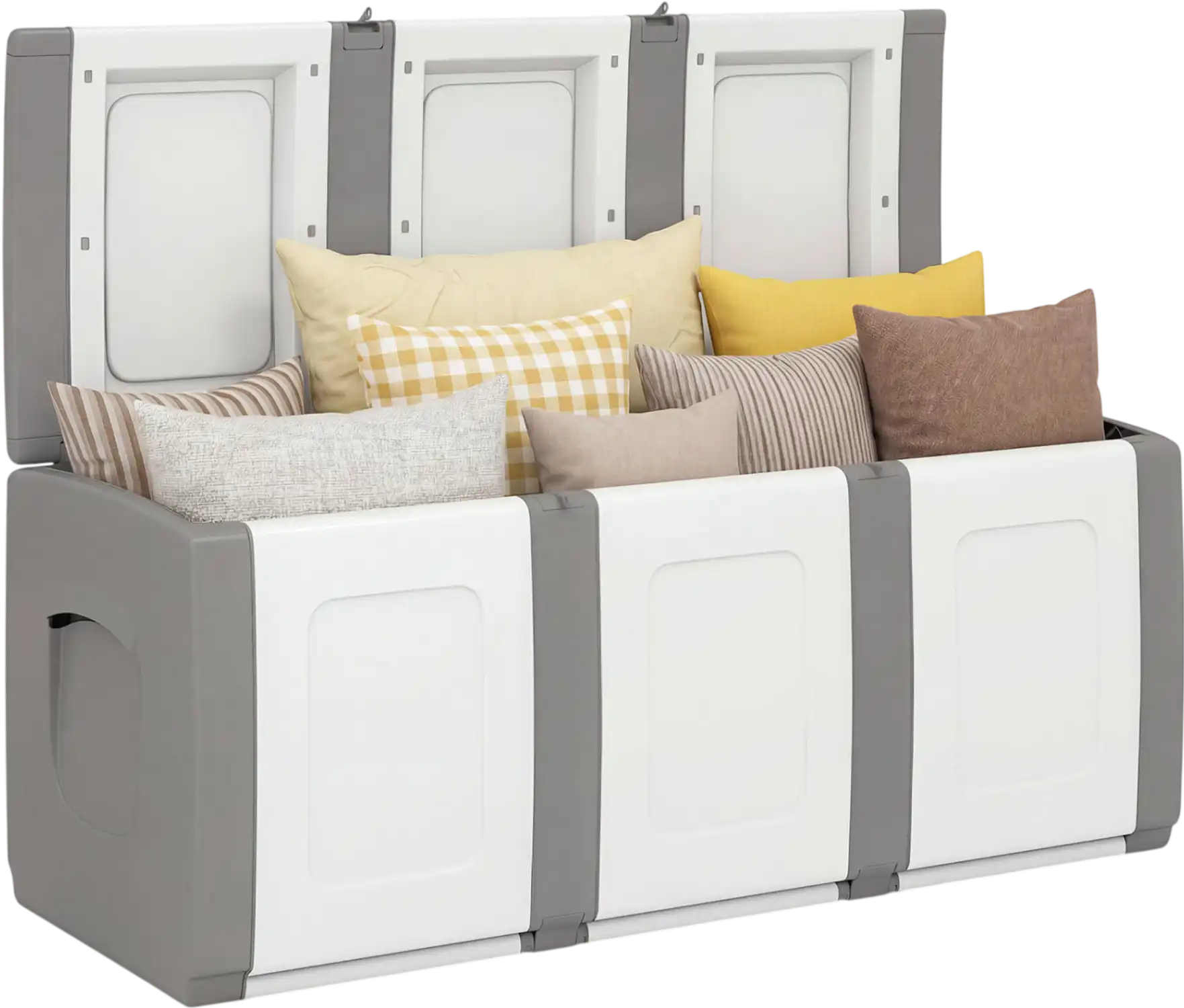 Costway 80 Gallon Patio Deck Box Lockable Lid Weatherproof Outdoor Storage 23803750 New