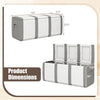 80-gallon gray patio container with lockable lid, showing dimensions for efficient outdoor storage and stylish design.
