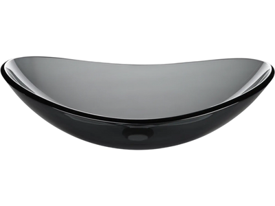 Yescom Oval Tempered Glass Bathroom Vanity Sink Grey 22x14