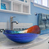 Yescom Bathroom Vanity Sink 22x14" Teardrop-Shaped Tempered Glass New