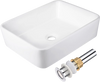 Yescom Rectangular Porcelain Bathroom Sink 19x16 White New