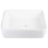 Yescom Rectangular Porcelain Bathroom Sink 19x16 White New