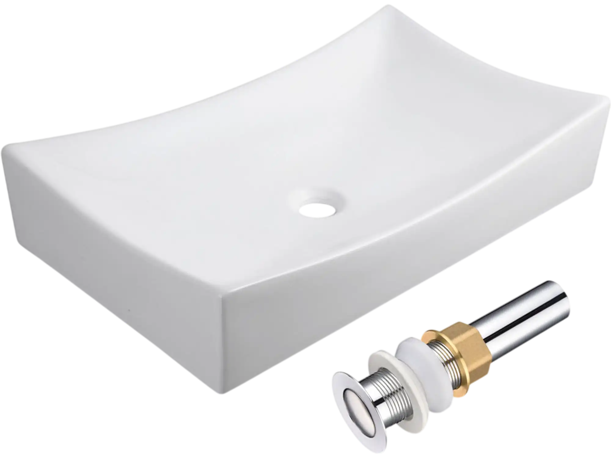 Yescom Rectangular Porcelain Sink Vessel 26