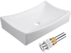 Yescom Rectangular Porcelain Sink Vessel 26" with Drain New