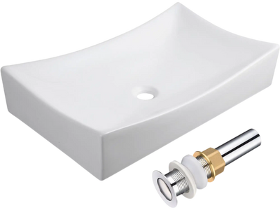 Yescom Rectangular Porcelain Sink Vessel 26