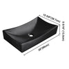 Yescom Rectangular Porcelain Bathroom Sink 26x16" w/ Drain New