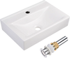 Yescom Porcelain Bathroom Sink w/ Drain Rectangular 18x12" New