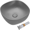 Yescom Above Counter Bathroom Sink Bowl 16" Gray New