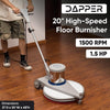 Dapper Supply Floor Burnisher 20" 1500 RPM High Speed with 3 Scouring Pads New