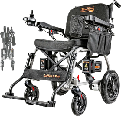 Super Handy GUT188 GoRide 2 Plus Electric Wheelchair Foldable Zero-Turn 3.7 MPH 4 Mile Range New