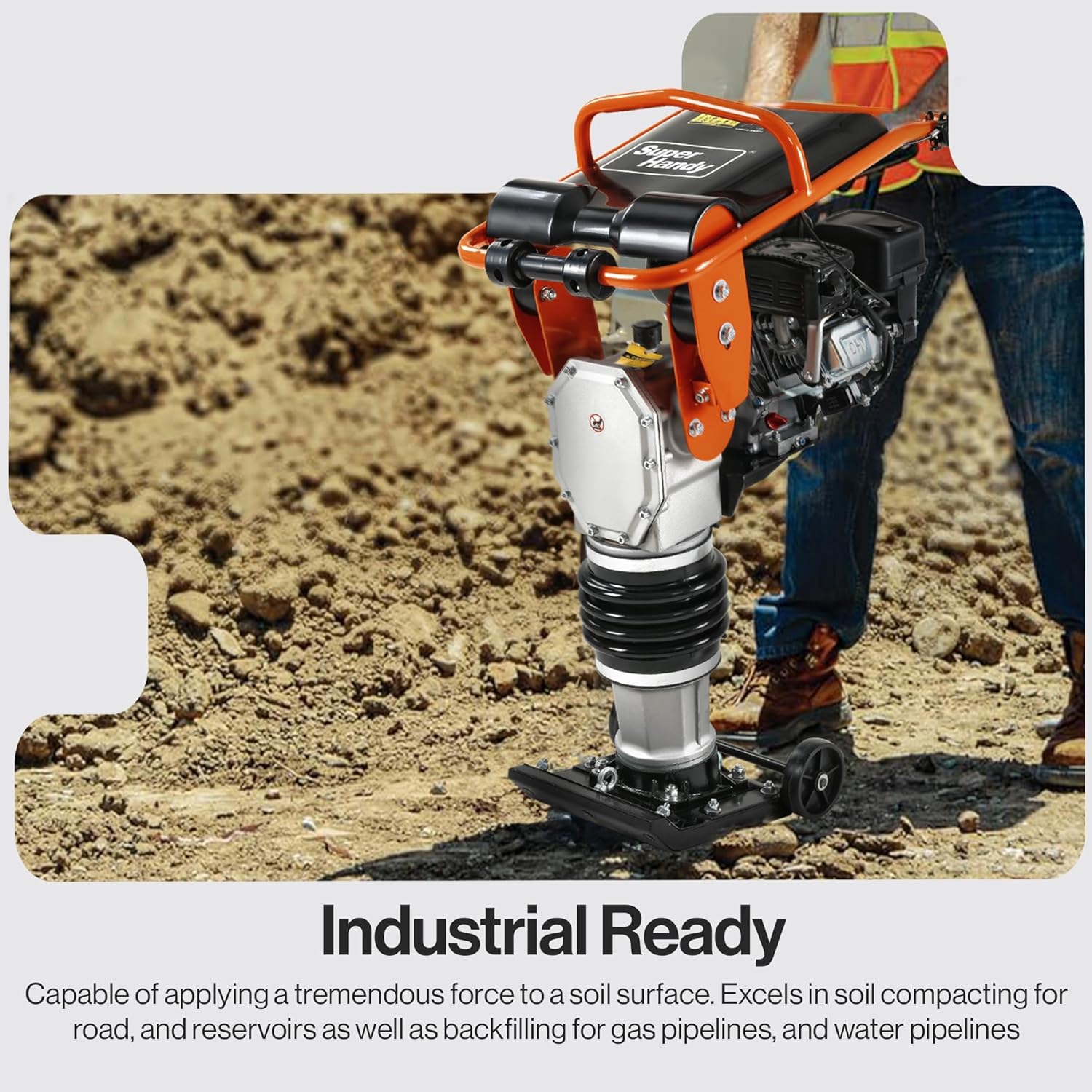 Super Handy GUO117 Jumping Jack Tamping Rammer Pro 7HP 209