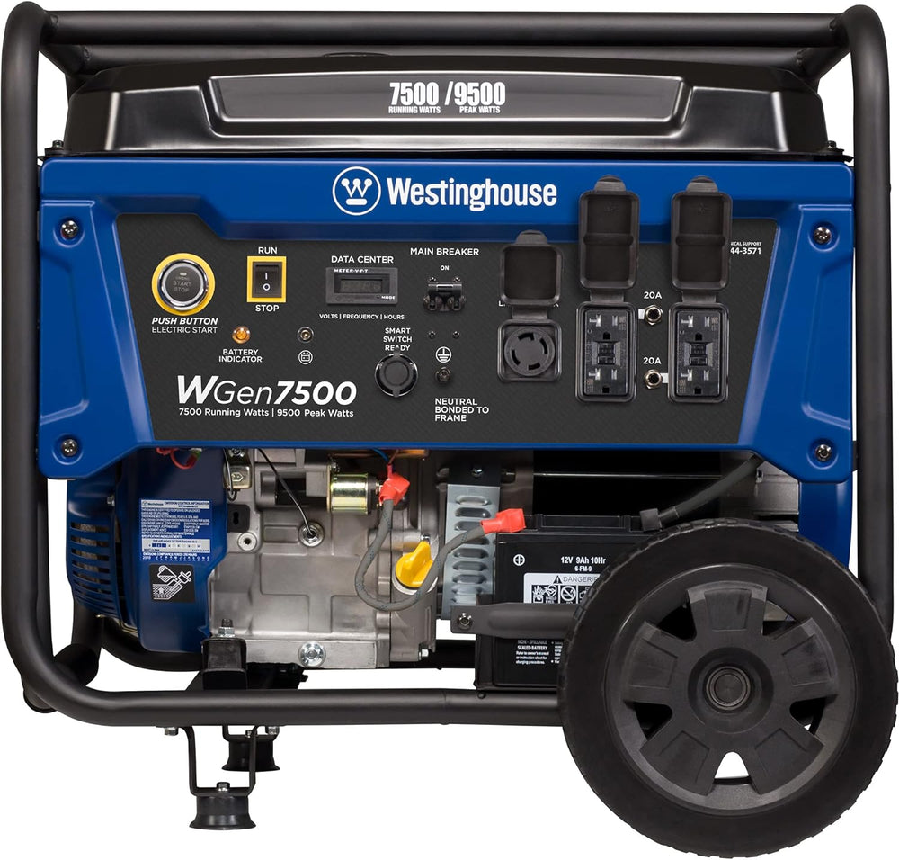 Westinghouse WGen7500 Generator 7500W/9500W 30 Amp Remote Start Gas New