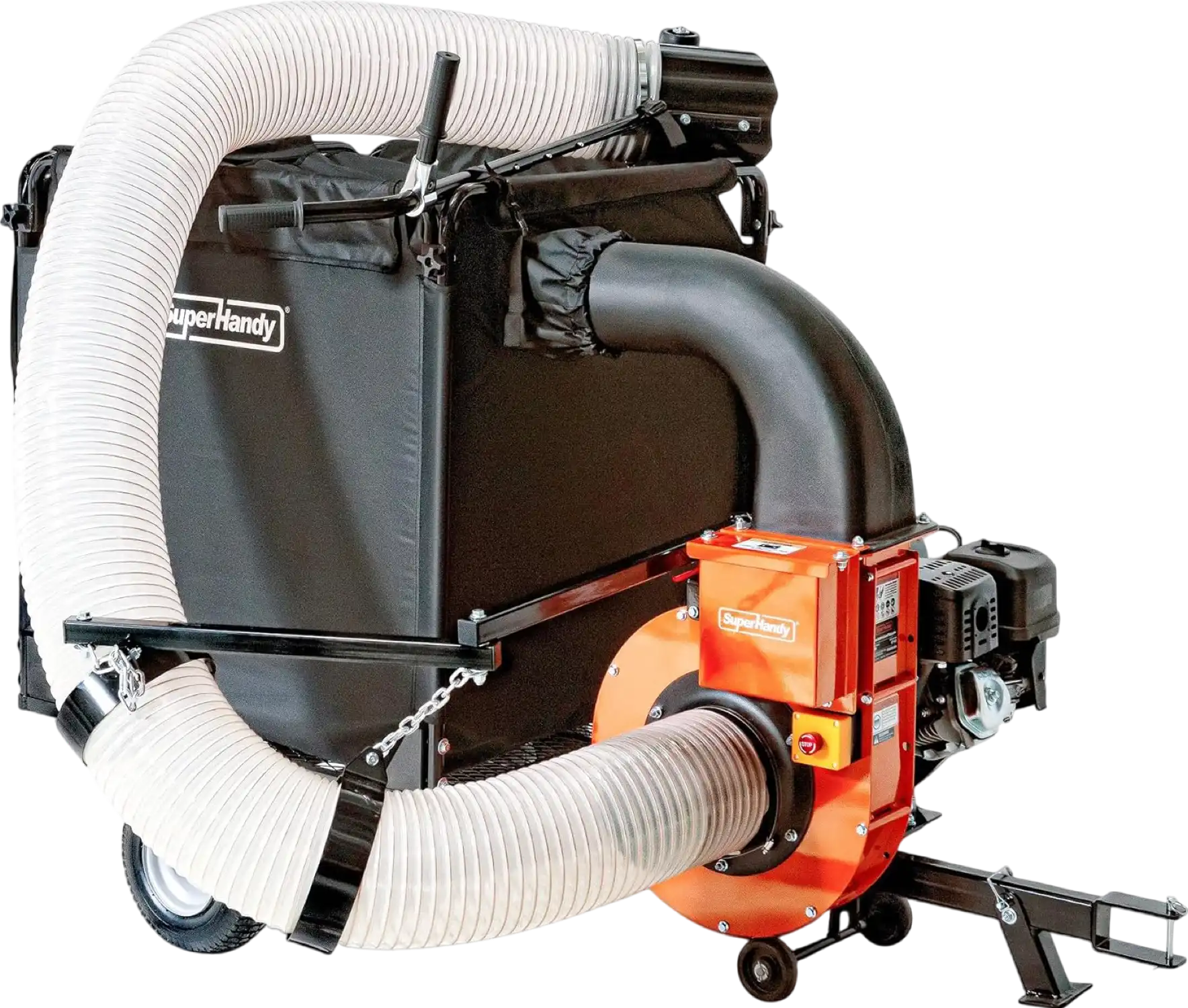 Super Handy GUO142 Towable Leaf and Lawn Vacuum 180 Gal. Collection 15 HP Gas Electric Start New