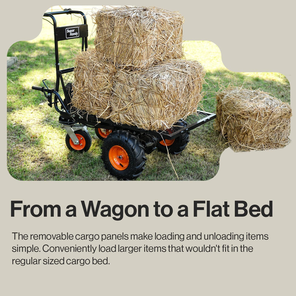 Super Handy GUO122 48V 2Ah 660 lb Working Capacity Electric Utility Power Wagon New