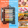 81-quart insulated food pan carrier in black with adjustable vent cap, ideal for keeping food hot or cold for hours.