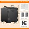 81-quart insulated food pan carrier in black with adjustable vent cap and user-friendly handles for easy transport.
