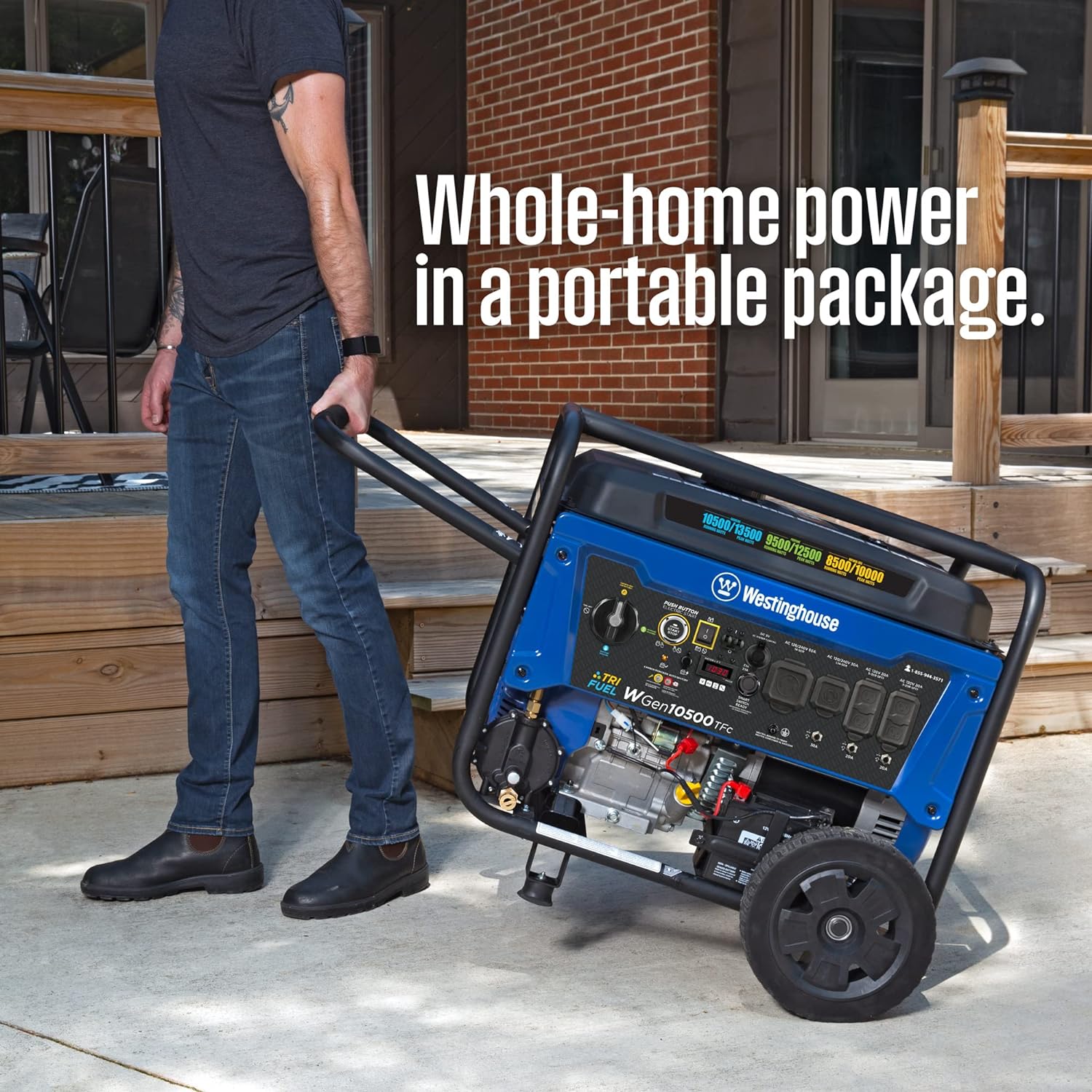 Westinghouse 10,000-Watt Gas Powered Portable Generator with