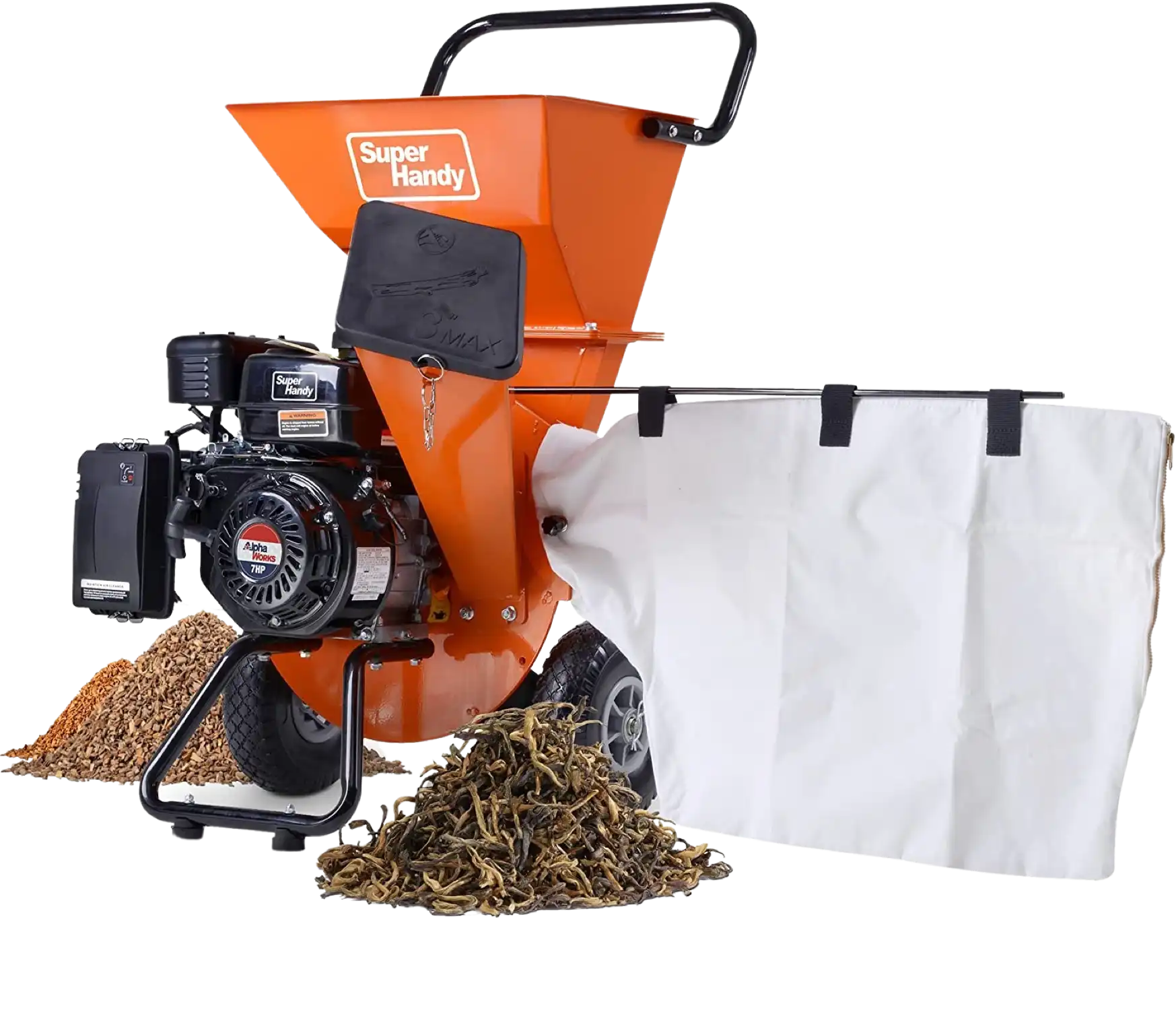 Super Handy GUO019 Wood Chipper Shredder Mulcher Ultra Heavy Duty 7HP 3 in 1 Multi-Function 3