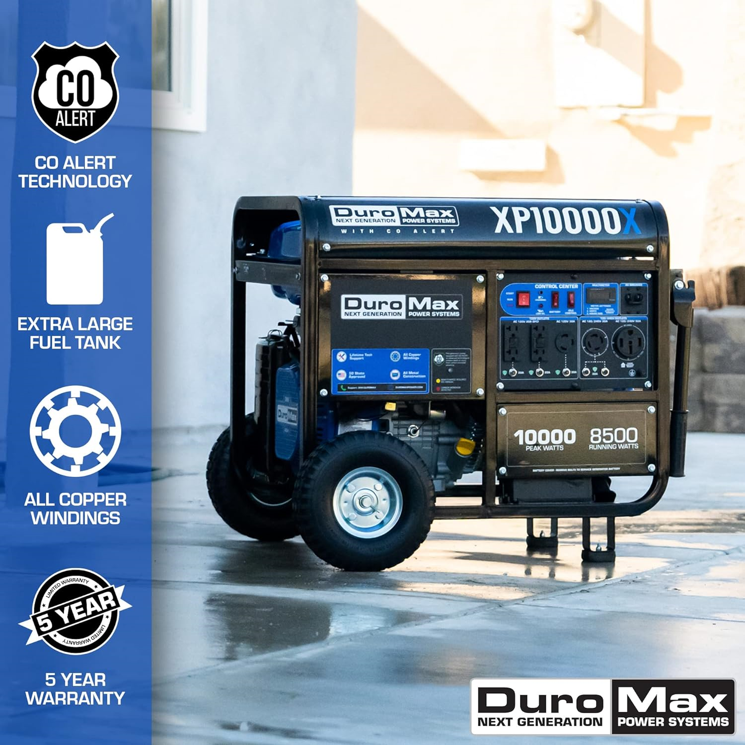 DuroMax XP10000X 8500W/10000W Gas Generator with Electric Start and CO Alert New