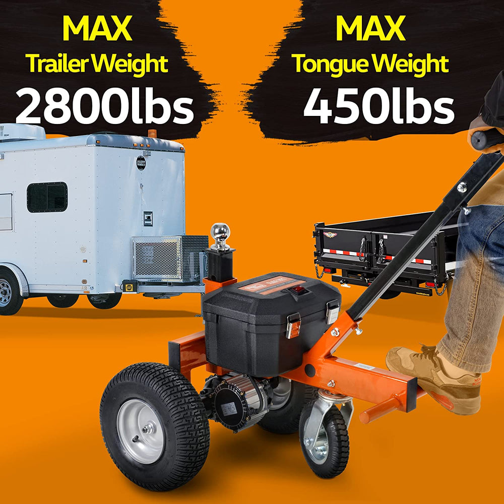 Super Handy GCAO007 Electric Trailer Dolly 2" Ball Mount 800W Motor 12V 7Ah and 2800 lbs Max Trailer Weight Capacity New Canada Only