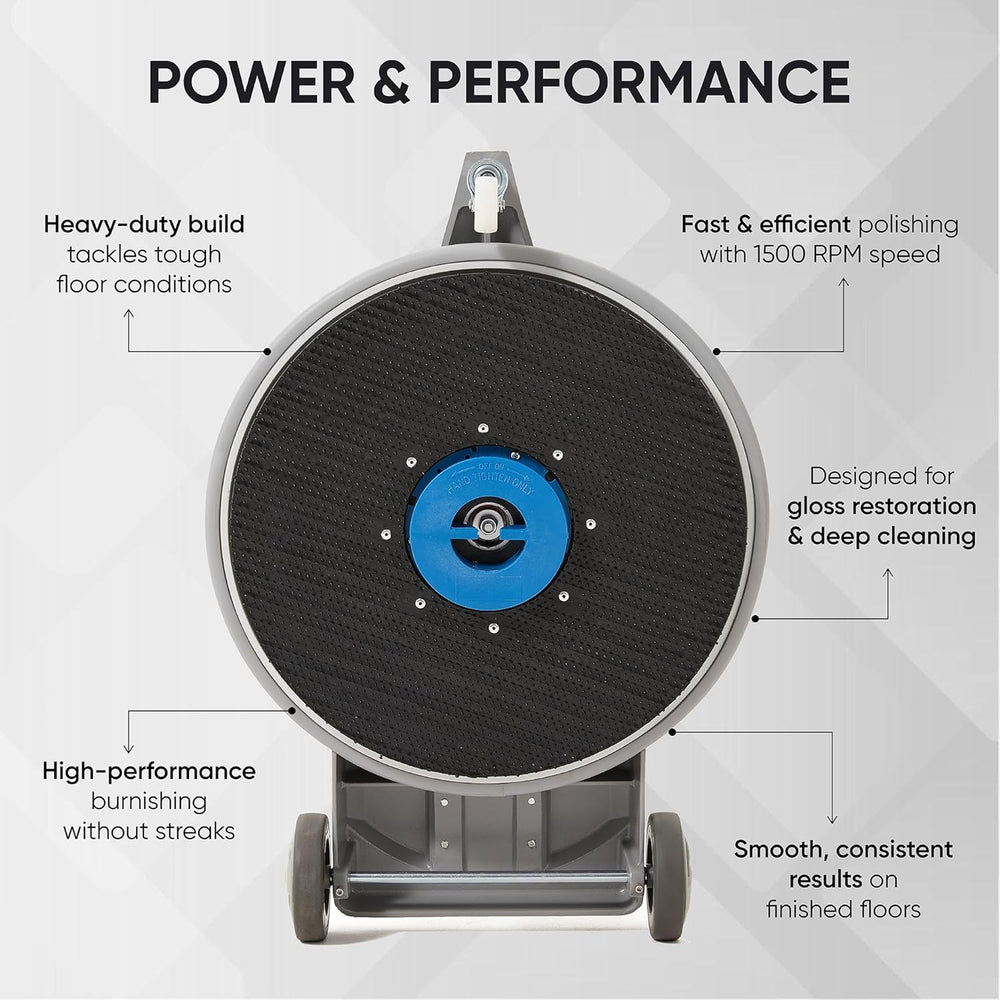 Dapper Supply Floor Burnisher 20" 1500 RPM High Speed with 3 Scouring Pads New
