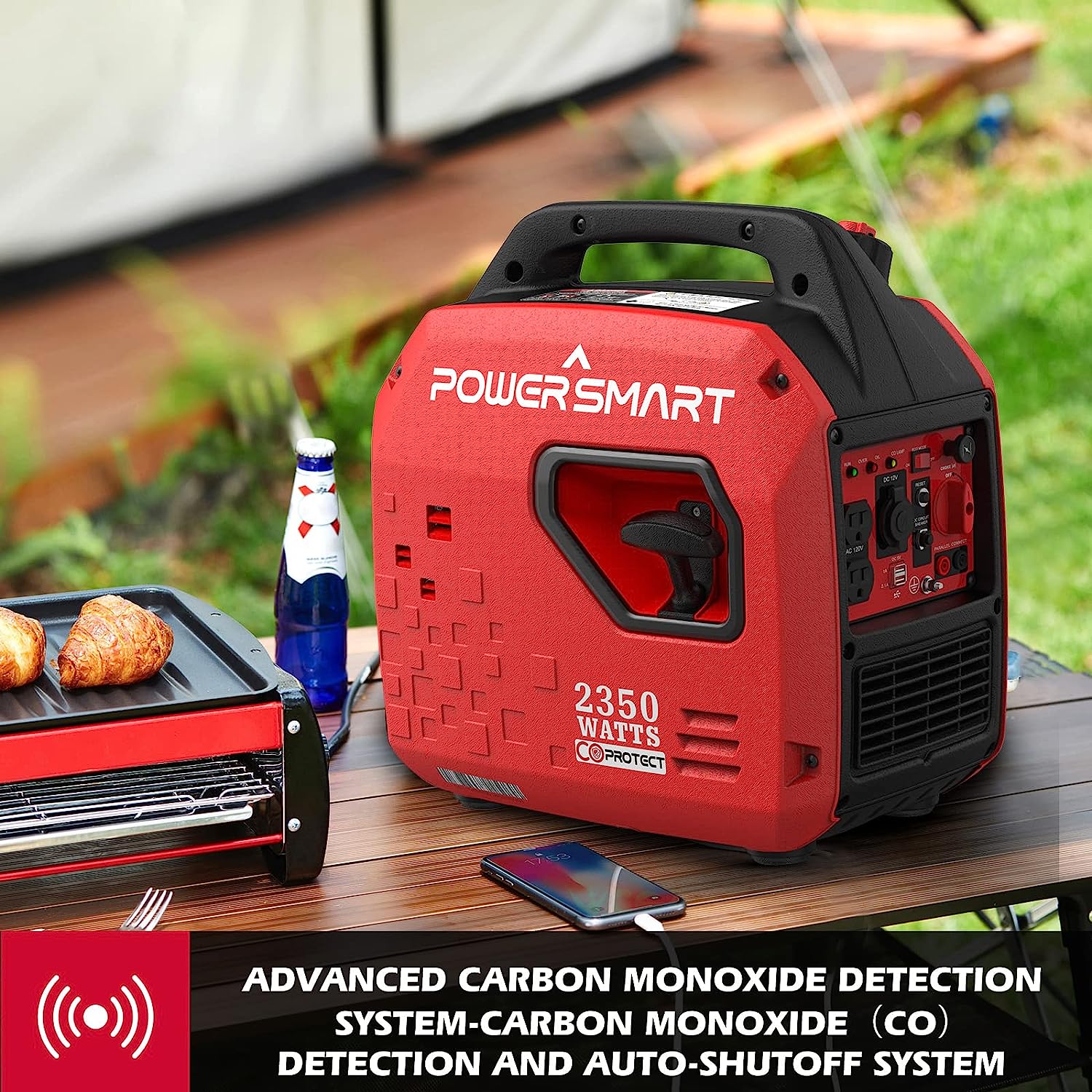 PowerSmart 2500W Portable Inverter Gas Generator for Home Use