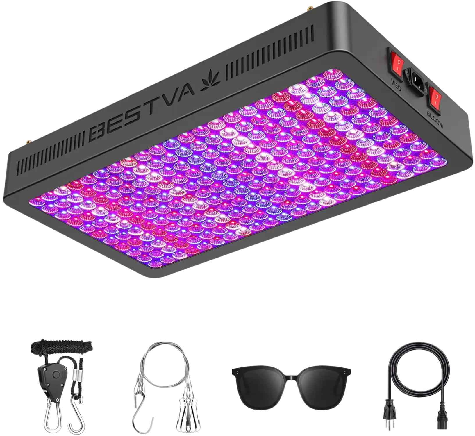 BESTVA 3000W Double Chips LED Grow Light Full Spectrum 12