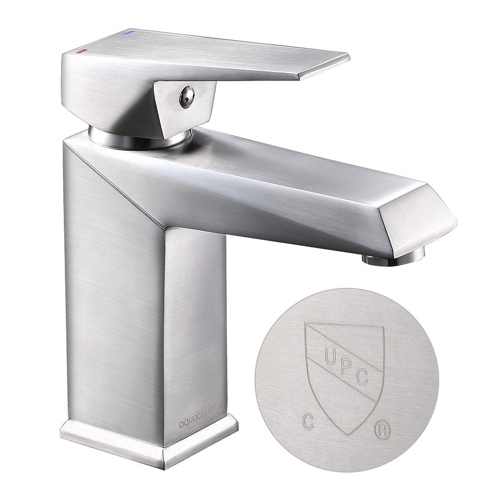 Yescom Bathroom Sink Faucet Square 1-Handle Cold & Hot 7"H New