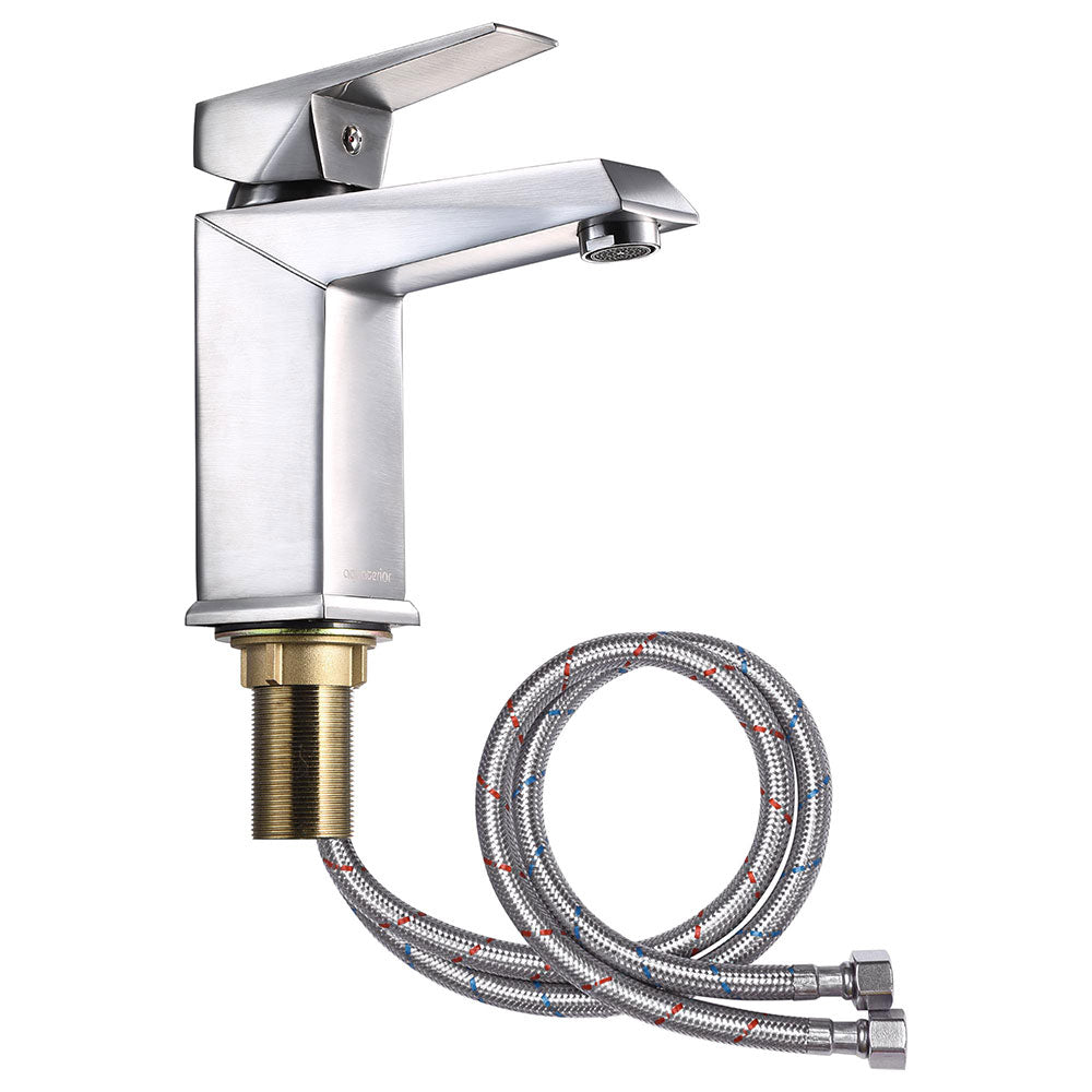 Yescom Bathroom Sink Faucet Square 1-Handle Cold & Hot 7"H New