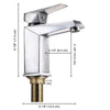 Yescom Bathroom Sink Faucet Square 1-Handle Cold & Hot 7"H New
