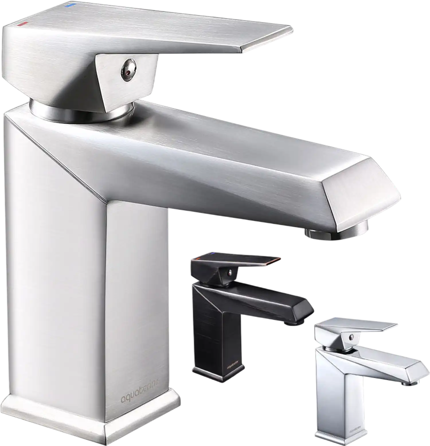 Yescom Bathroom Sink Faucet Square 1-Handle Cold & Hot 7