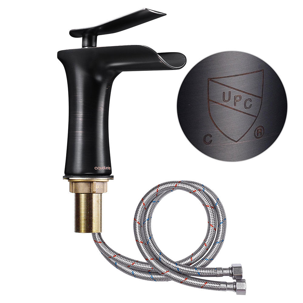 Yescom Waterfall Bathroom Sink Faucet 1-Handle Cold & Hot 6.5"H New