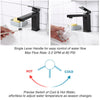 Yescom Bathroom Sink Faucet Square 1-Handle Cold & Hot Brushed Nickel New