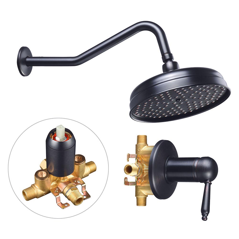 Yescom Rain Shower Head Bath Shower Faucet Oil Rubbed Bronze New