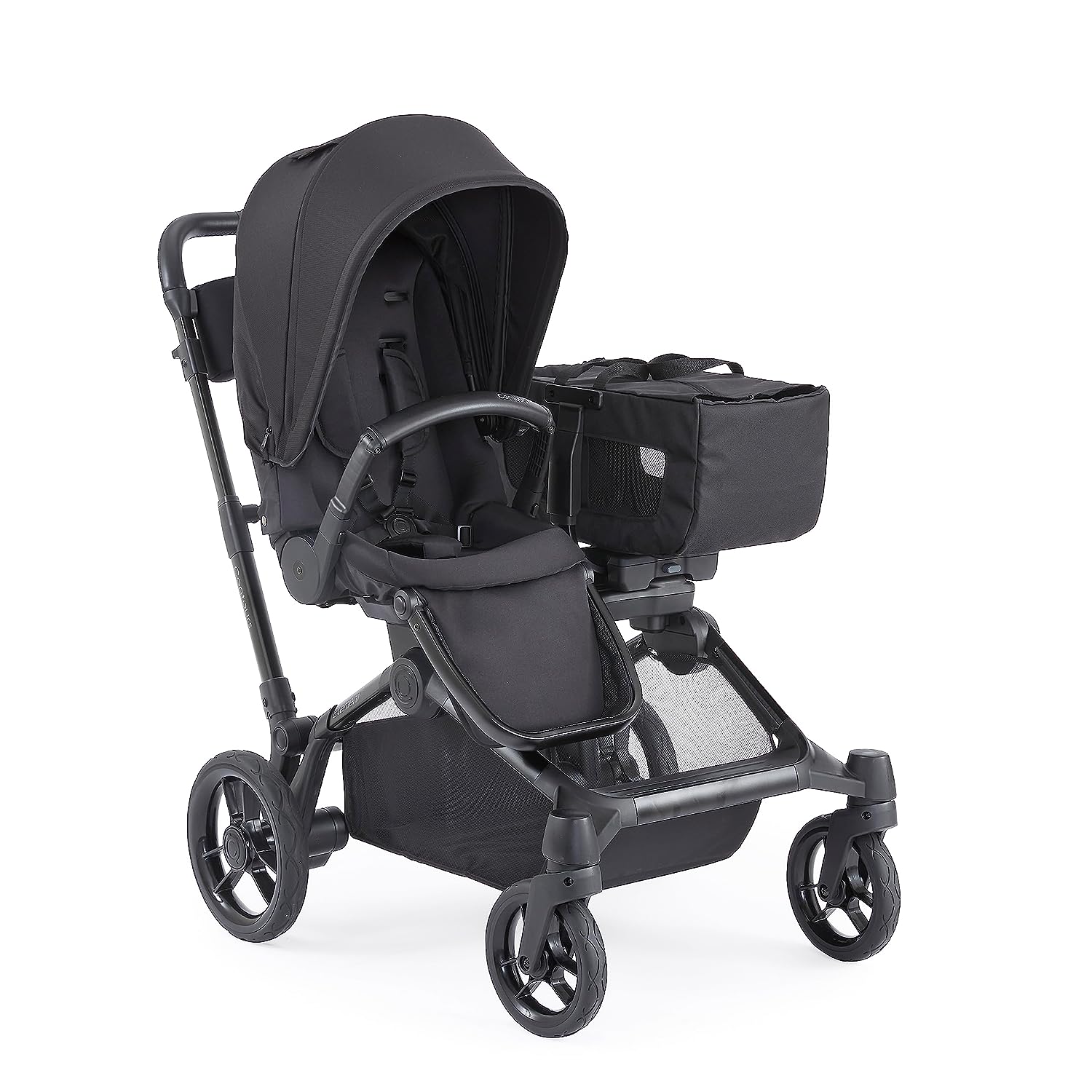 Contours ZL032-STL1 Element Side by Side 2 in 1 Convertible Stroller Black New