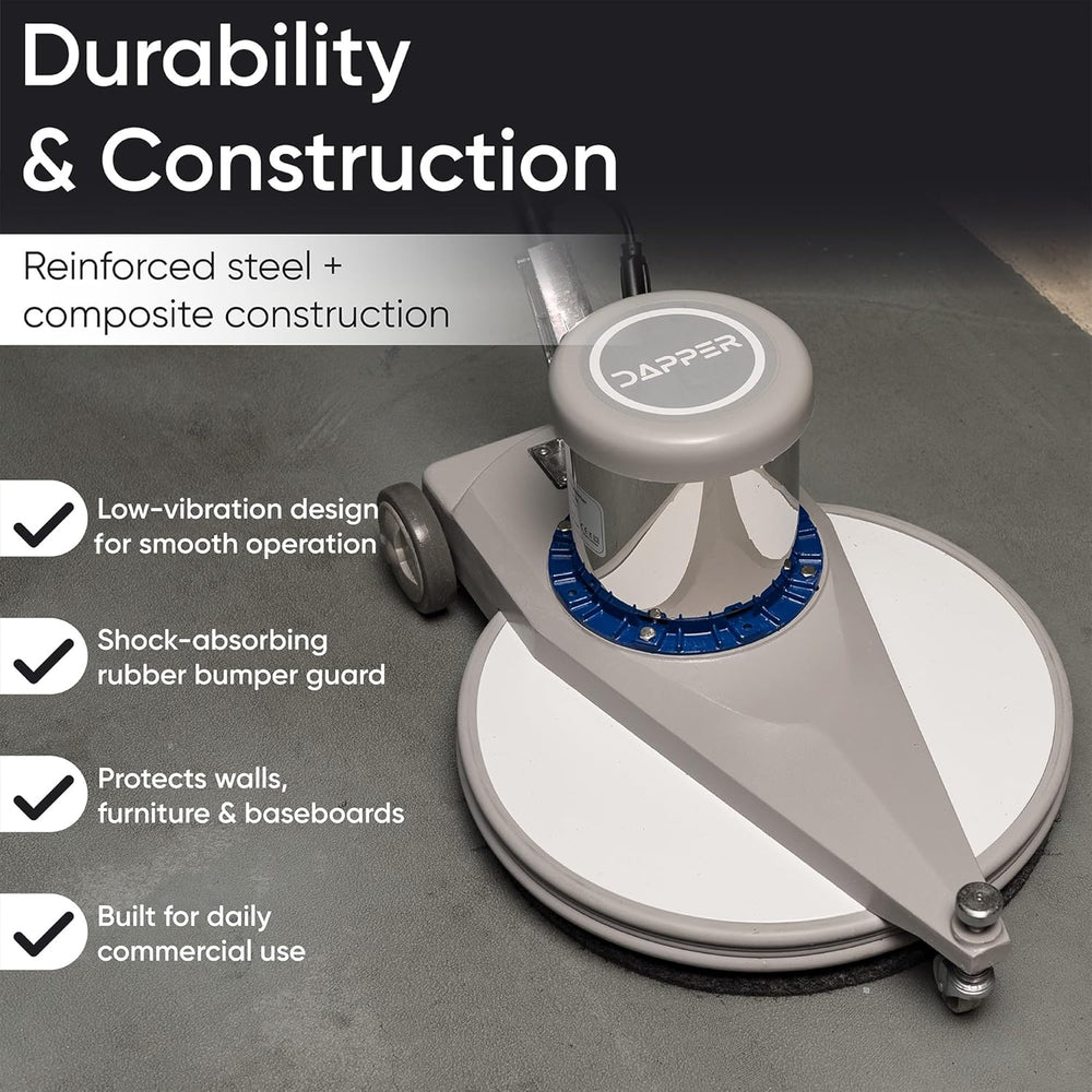 Dapper Supply Floor Burnisher 20" 1500 RPM High Speed with 3 Scouring Pads New