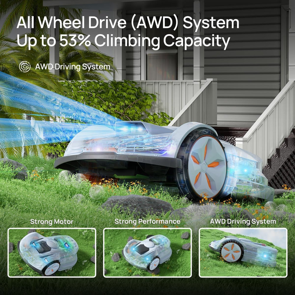 Sunseeker X7 Robot Lawn Mower for 3/4 Acre 10 Multi-Zone 20V Li-ion New