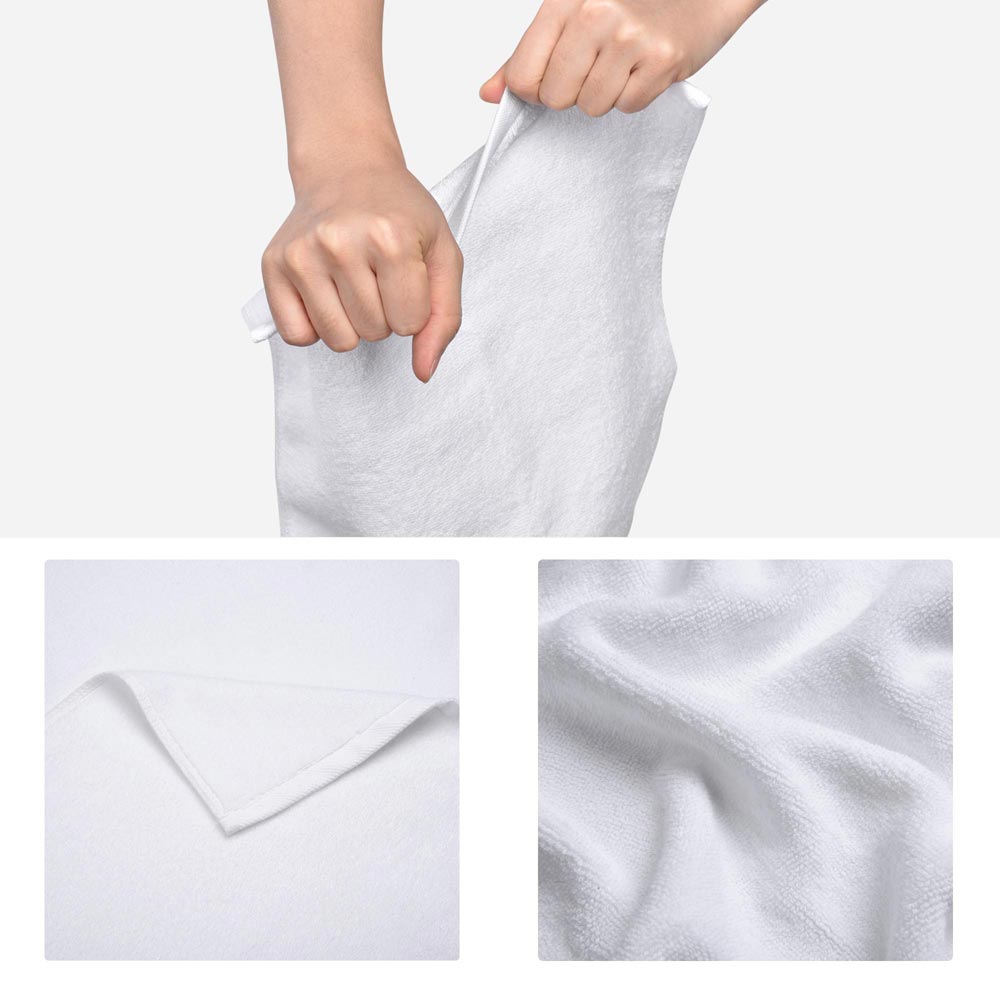Yescom Bathtub Towel Set 3Pcs White New