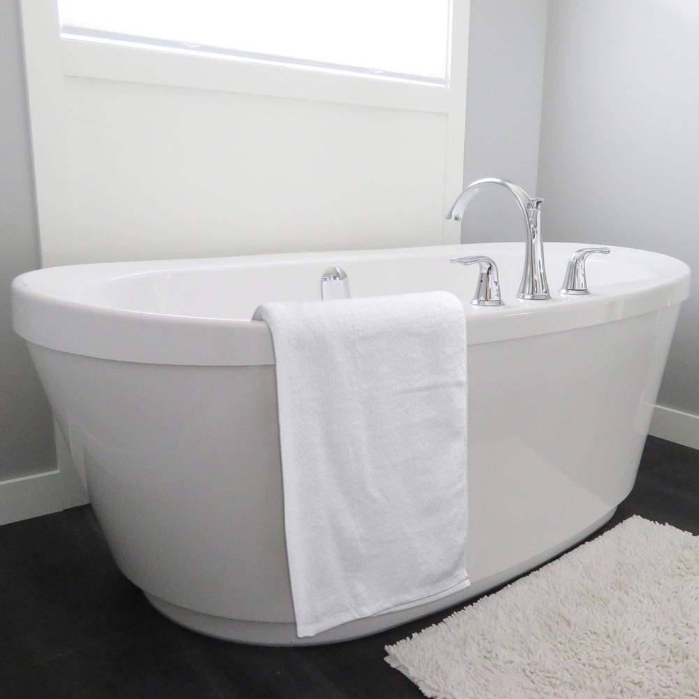 Yescom Bathtub Towel Set 3Pcs White New