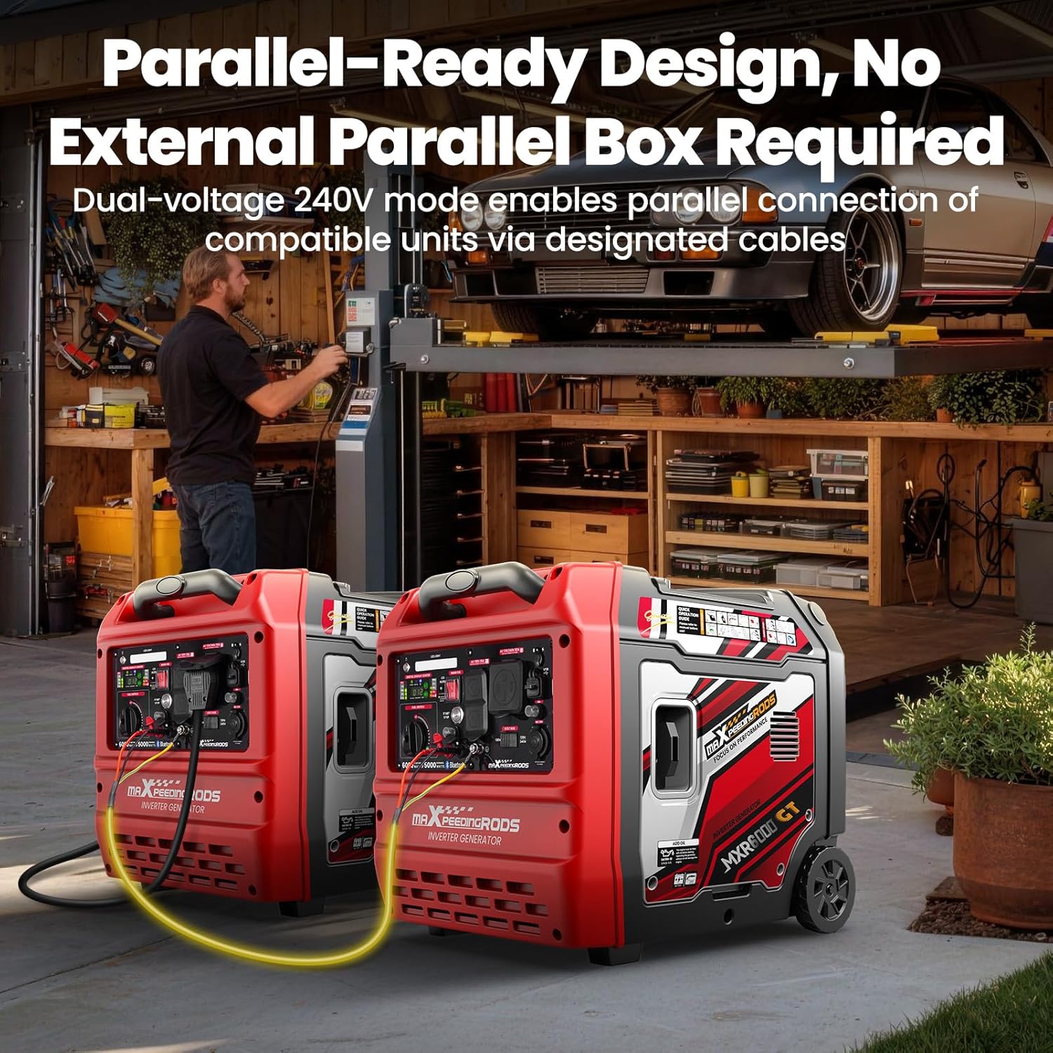 Maxpeedingrods 5000W/6000W Inverter Generator 50A Gas