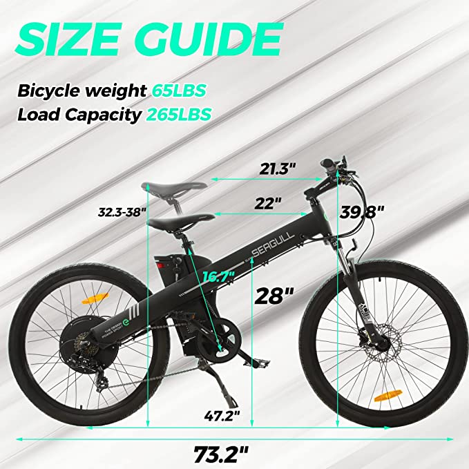 Ecotric Electric Mountain Bike Seagull -White