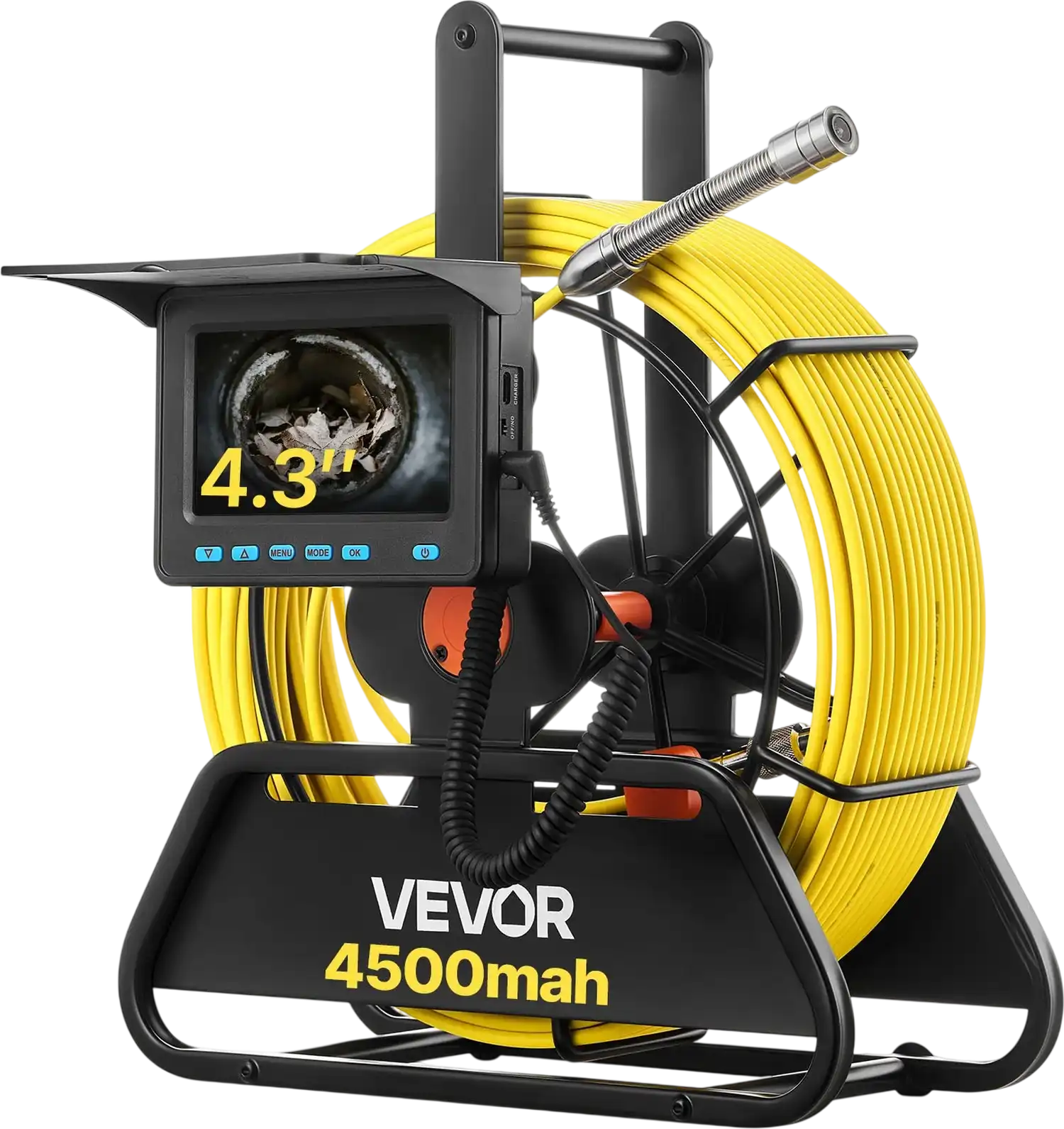 Vevor Sewer Camera 164 ft Waterproof Snake with LED Lights 4500mAh Battery New