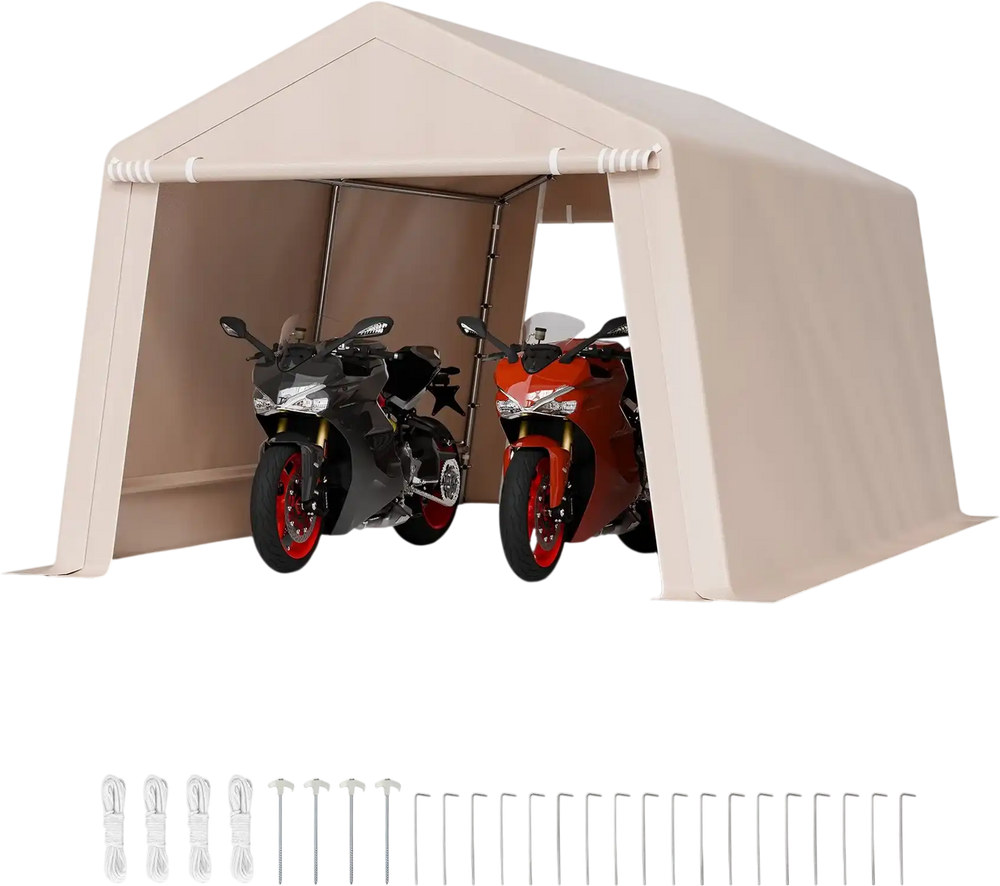 Vevor Outdoor Storage Shed 10 x 15 ft with Double Doors and Vents Waterproof New