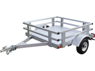 Stirling Kit Trailer 4 x 4 ft. 765 lb. Capacity with Side Rails Floor Planks New