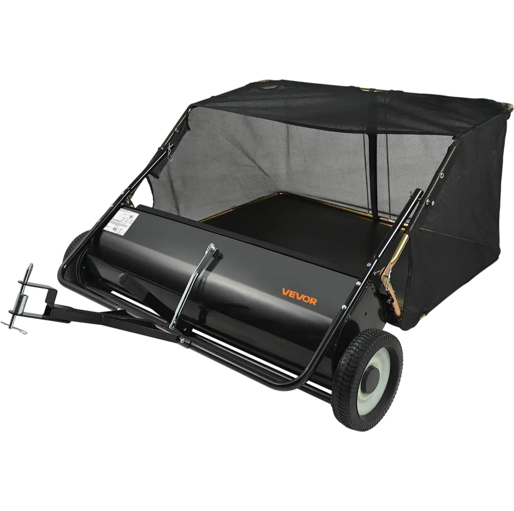 Vevor Lawn Sweeper Tow Behind 44" 25 Cu. ft. with Adjustable Brush Height New