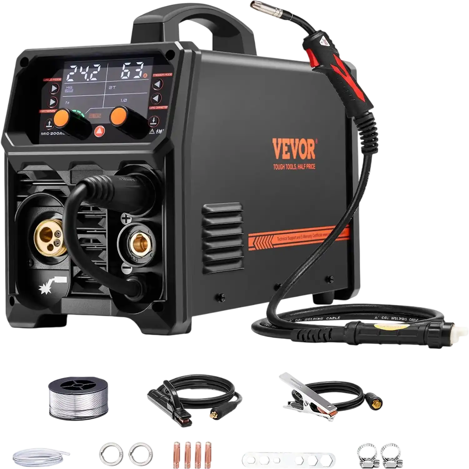 Vevor Pro MIG Welder 200A 5-in-1 Pulse/Gas/Flux Core/Stick/Lift TIG 110V/220V New