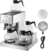 Vevor Commercial Drip Coffee Maker 12 Cups with 4 Glass Carafes Warmer Plates New