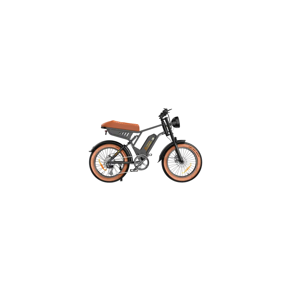 isinwheel R6 Electric Bike Off Road Retro 1000W 28 MPH 75 Mile Range 48V New