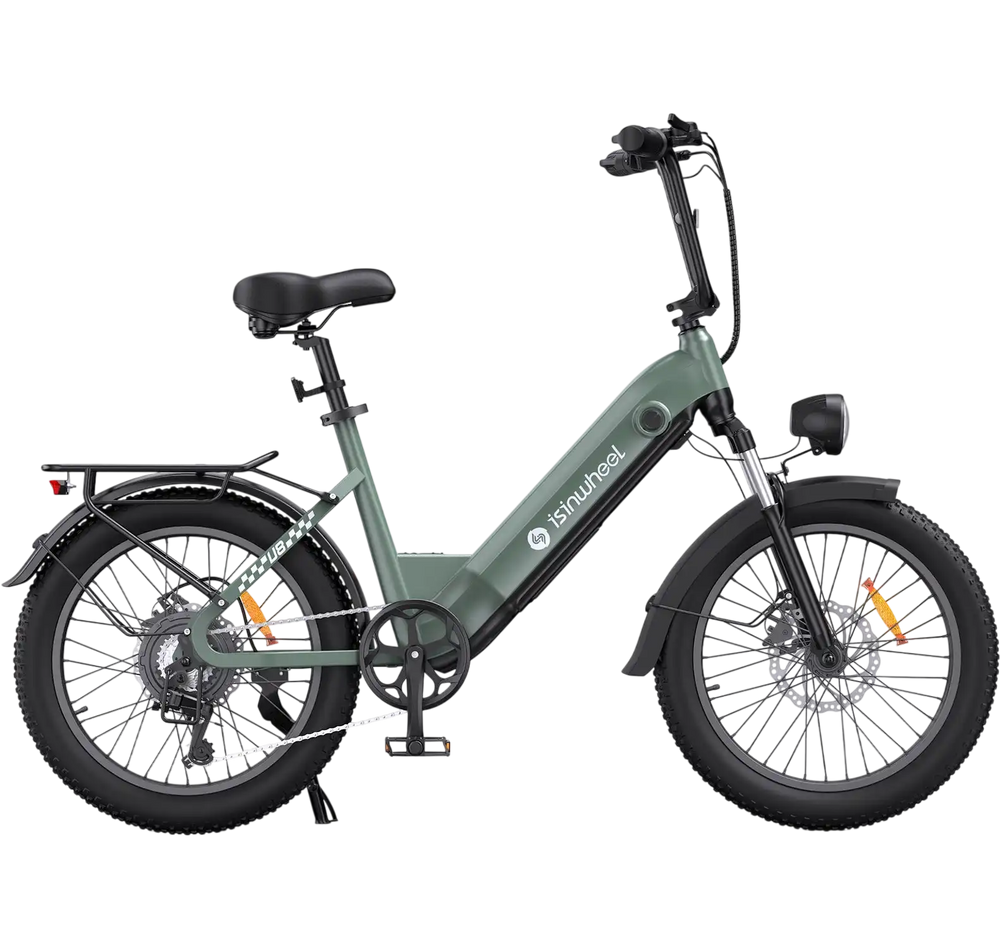 isinwheel U8 Electric Bike All-Terrain 1000W 28 MPH 75 Mile Range 48V New